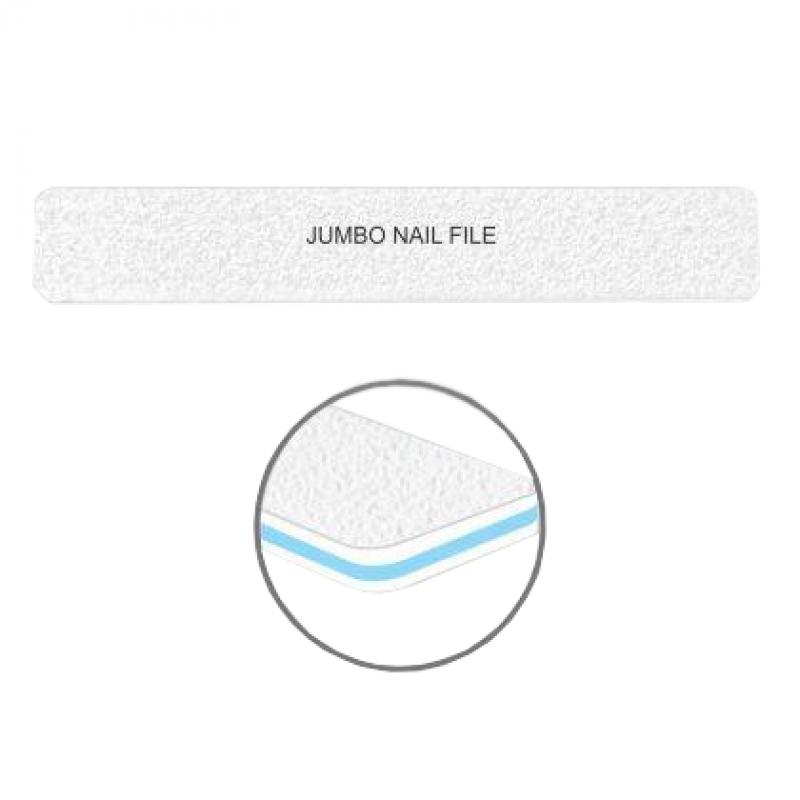 Cre8tion Nail Files JUMBO WHITE Sand, Grit 60.60, 30pks/case, 50pcs/pack, 07013